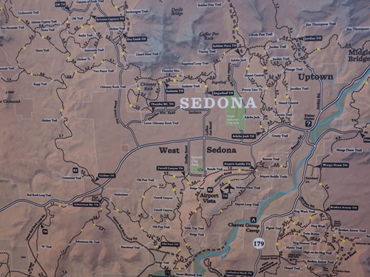 セドナの地図