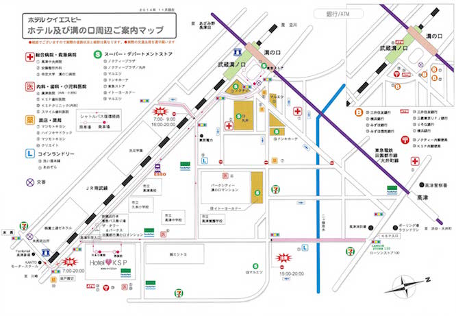 ホテルＫＳＰ近隣マップ