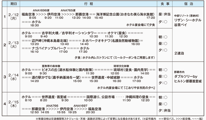 こおりやま市民の翼 沖縄本島最北端 辺戸岬と中北部満喫4 こおりやま市民の翼 沖縄本島最北端 辺戸岬と中北部満喫4