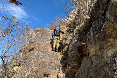 両神山　鎖場