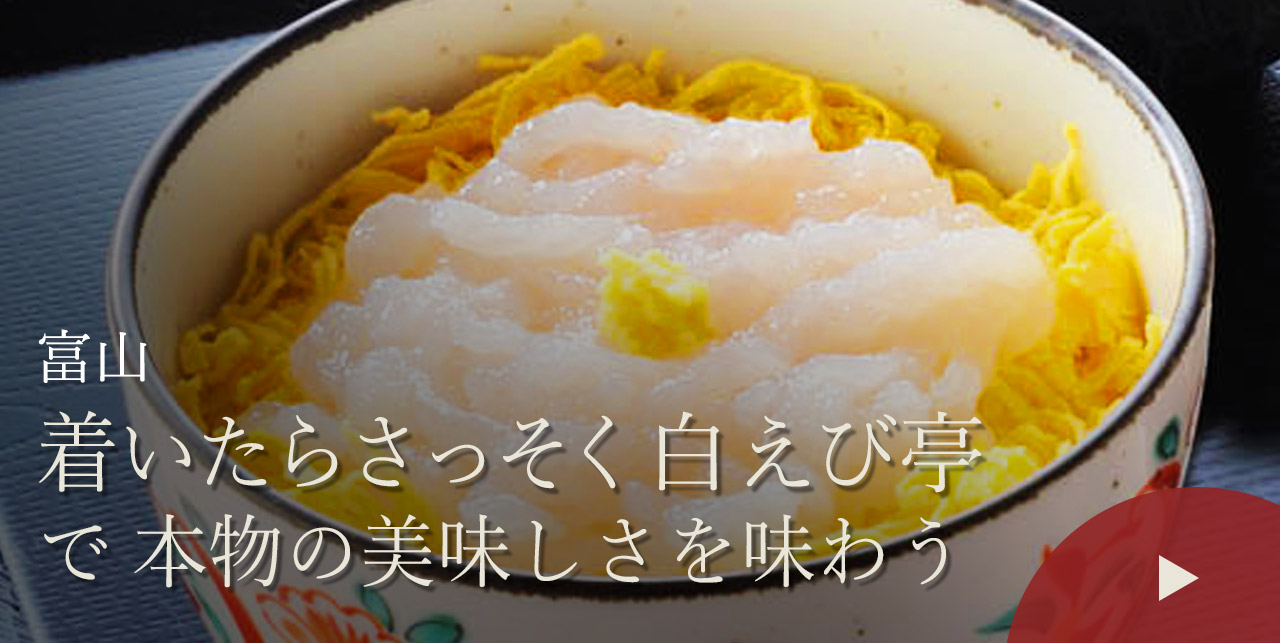 富山　着いたらさっそく白えび亭で本物の美味しさを味わう