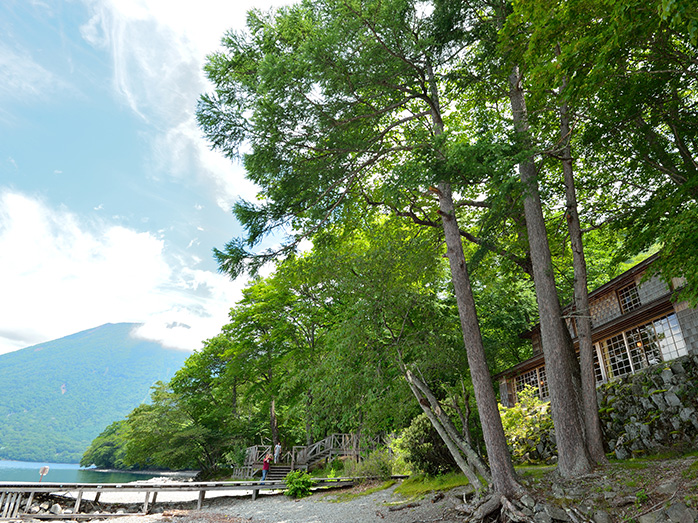 中禅寺湖畔の豊かな自然