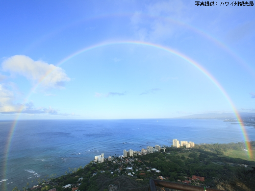 頂上からハワイの絶景を眺める
