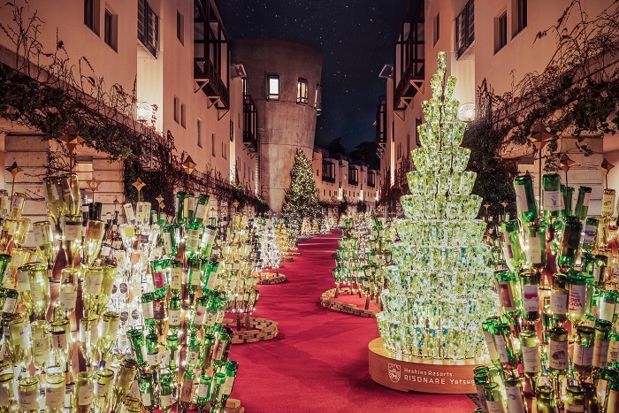 1万2千本のワインボトルが輝くワインリゾートクリスマス