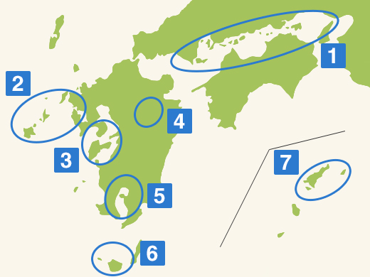 九州エリア地図