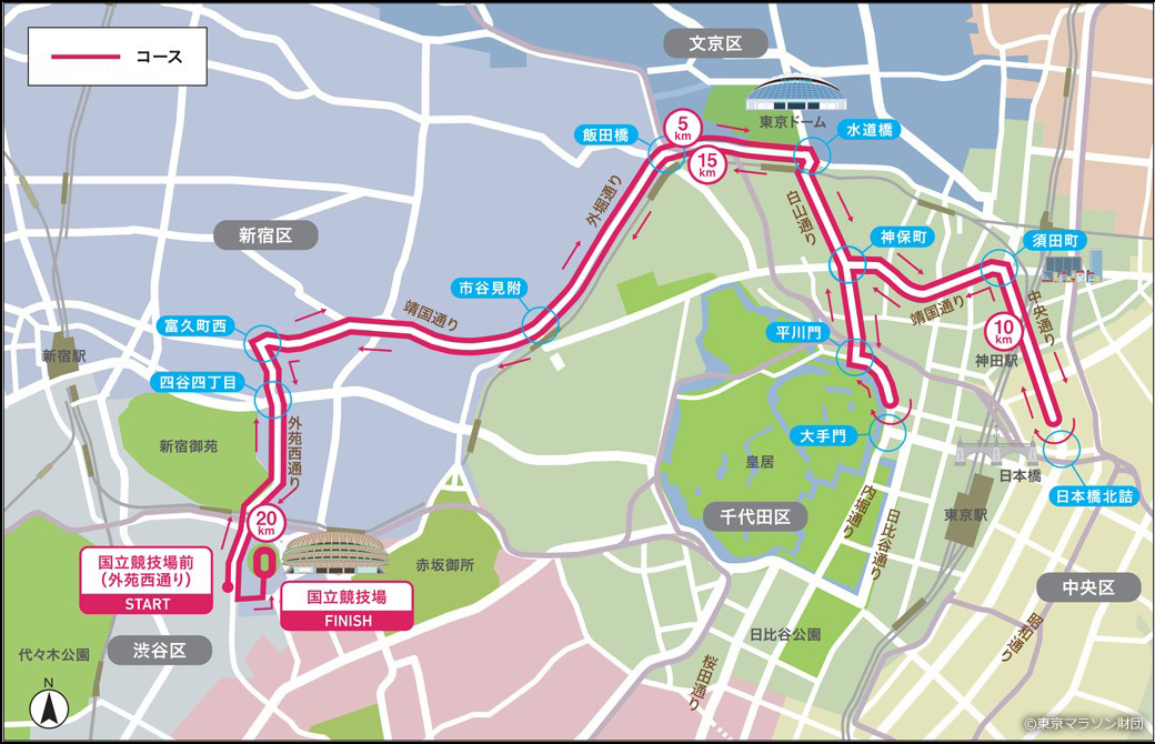 東京レガシーハーフマラソンコース全体図