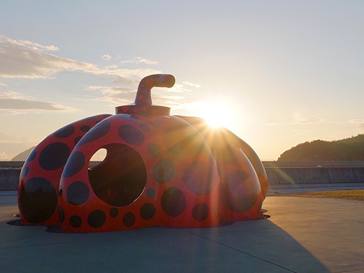 赤かぼちゃと夕日